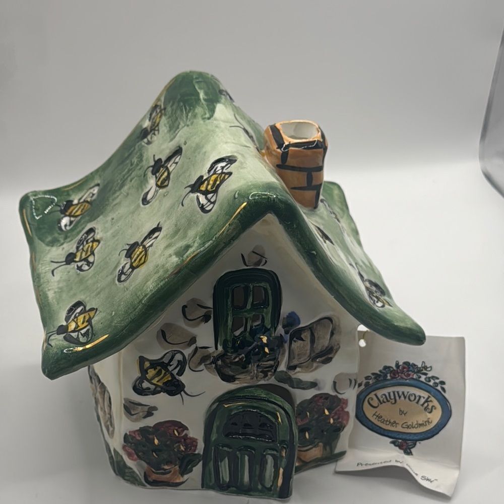 Blue Sky bumble bee  Cottage by Heather Goldminc